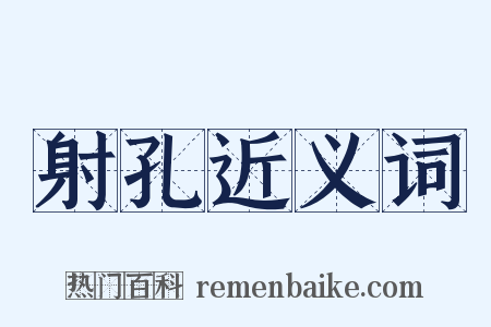 射孔近义词是什么意思的图片